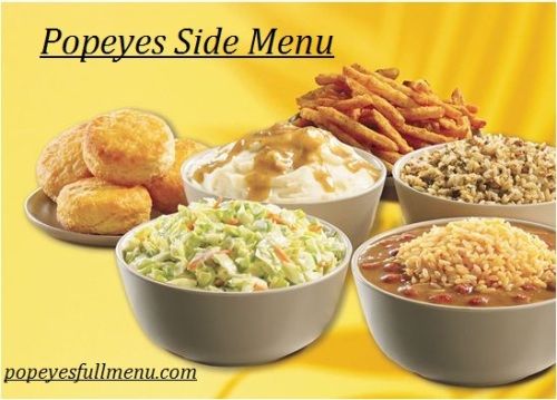 popeyes side menu